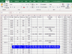 技巧一：批量填充数据